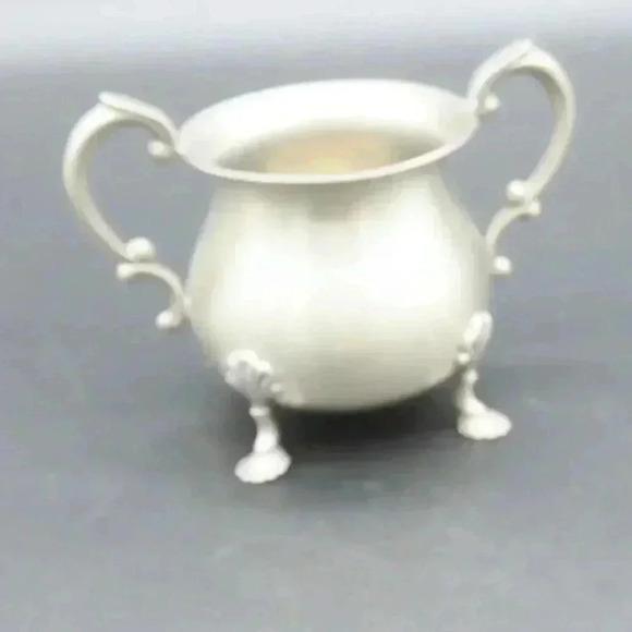 Vintage Empire Pewter Sugar Bowl Vase Bowl Dish - Picture 1 of 6